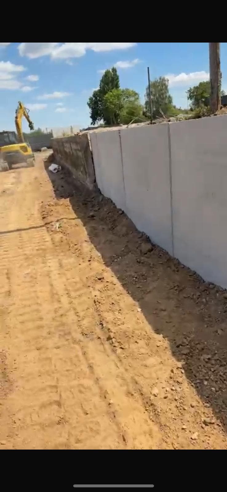 Mur de soutènement, terrassement